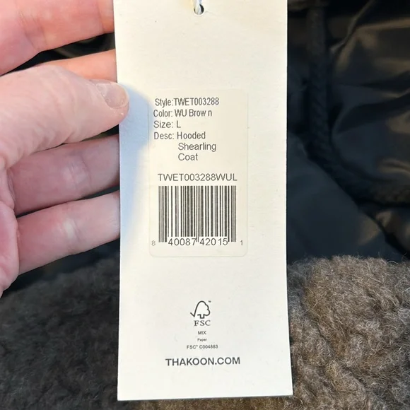 THAKOON Hooded Long Line Teddy Duster Shearling Coat Oversized Relaxed Fit XL - Picture 9 of 14